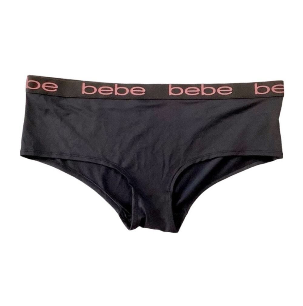 Bebe Elastic Logo Waistband Hipster Brief Panties